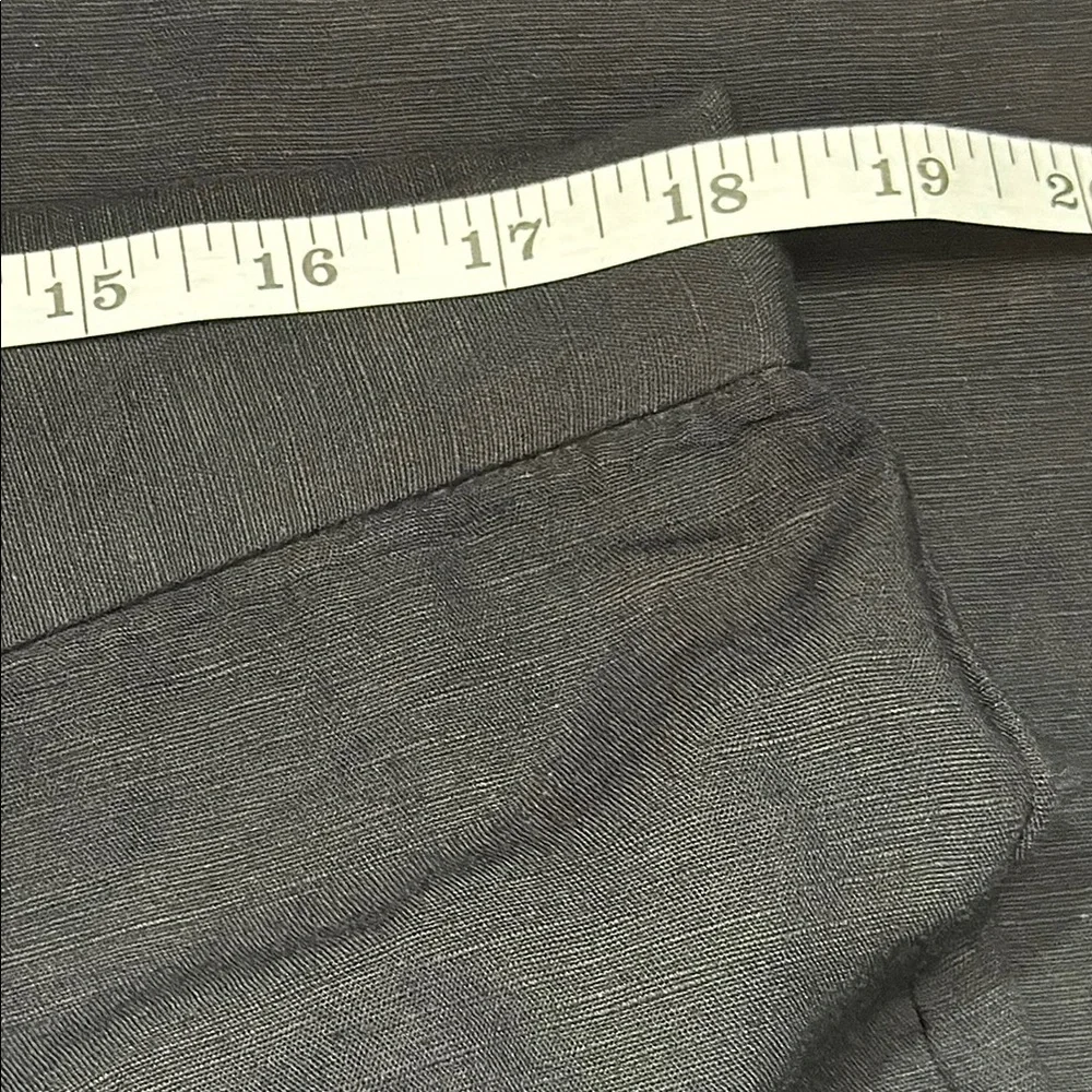 H&M Linen Blend Black Wide Leg Pants